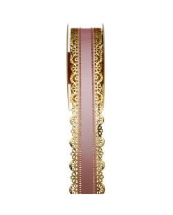 Cinta Encaje Oro Rosa 40mm X 20m Polipropileno ***OFERTA DTO NO ACUMULABLE