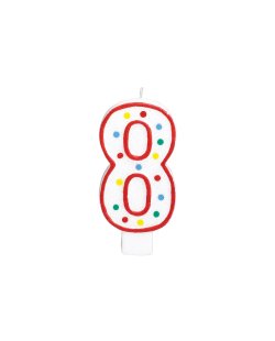 Vela Gigante Puntitos Nº8 ***OFERTA DTO NO ACUMULABLE