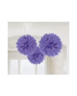 Decoracion Colgante:Pom Poms Morado 406cm 