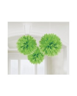 Pompones decorativos verde lima-40cm 
