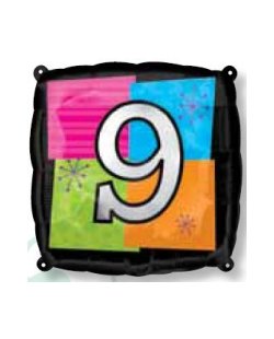 18/45cm Globo Cuadrado Numero 9 ***OFERTA DTO NO ACUMULABLE