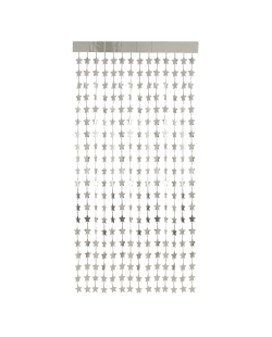 Cortina Flecos Foil Estrellas Plata 1X2m