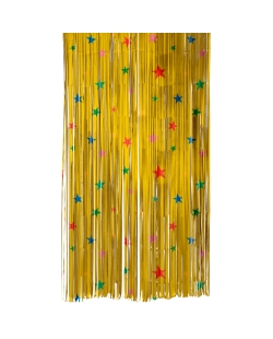Cortina Flecos Foil Estrellas Retro 1X2m