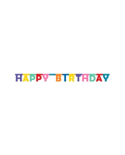 Guirnalda Letras Happy Bday Color Pop 1,6m