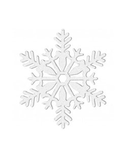 Decor. Blanco Glitter Snowflake 10. 2cm 