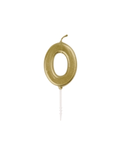 Vela Mini Pincho Oro Metal Nº 0