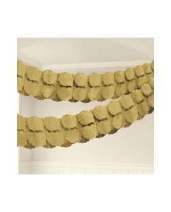 Guirnalda decorativa de papel en dorado -3,7m 