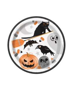 Platos 22,8cm Murcielagos Y Sustos