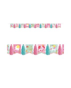 Guirnalda de borlas con purpurina Unicornio Magico - 3m ***OFERTA DTO NO ACUMULABLE