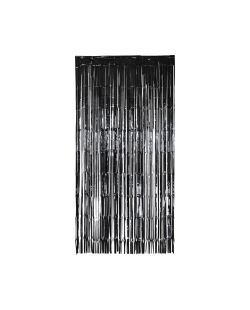 Cortina Flecos Foil Negra 1X2m