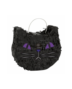 Piñata Mini Deco. Cara Gato Negro