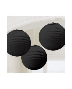 Farolillos Black Paper Lanterns 24cm  