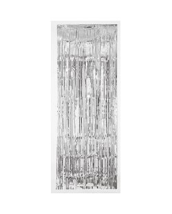 Cortina de flecos plateados para puerta-243x91.4cm ***OFERTA DTO NO ACUMULABLE