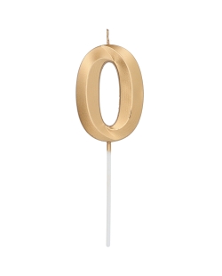 Vela Glamour Nº 0 Oro Metal