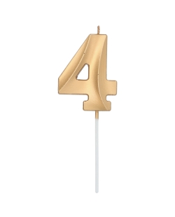 Vela Glamour Nº 4 Oro Metal