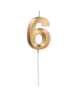 Vela Glamour Nº 6 Oro Metal