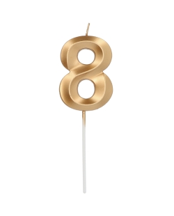 Vela Glamour Nº 8 Oro Metal