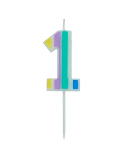 Vela Nº 1 Pastel Multicolor