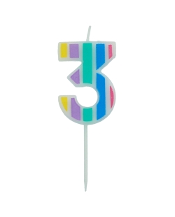 Vela Nº 3 Pastel Multicolor