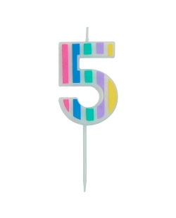 Vela Nº 5 Pastel Multicolor