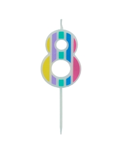 Vela Nº 8 Pastel Multicolor
