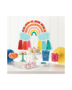 Kit Decoracion Pared Papel Arcoiris Retro 41.9X68.5cm 