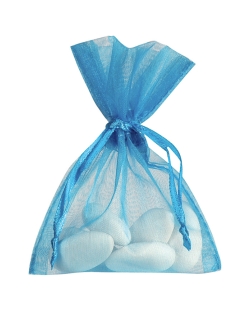 Bolsa Turquesa 7.5X10cm Tela Organza ***OFERTA DTO NO ACUMULABLE