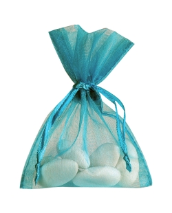 Bolsa Azul 7.5X10cm Tela Organza ***OFERTA DTO NO ACUMULABLE