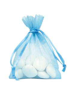Bolsa Azul Pastel 7.5X10cm Tela Organza ***OFERTA DTO NO ACUMULABLE