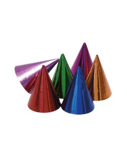 Gorro Cono Papel Surtido 15.5cm 