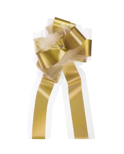 Lazo Facil Tul Oro 100mm Polipropileno Y Poliester ***OFERTA DTO NO ACUMULABLE