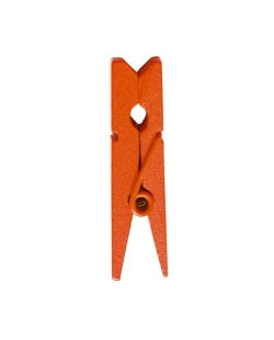 Pinza Naranja 2.5cm Madera ***OFERTA DTO NO ACUMULABLE