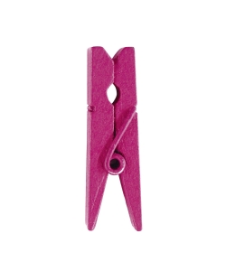 Pinza Fucsia 2.5cm Madera ***OFERTA DTO NO ACUMULABLE