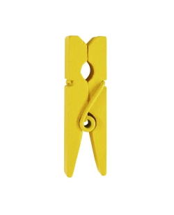Pinza Amarillo 2.5cm Madera ***OFERTA DTO NO ACUMULABLE