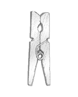 Pinza Plata 3.5cm Madera ***OFERTA DTO NO ACUMULABLE