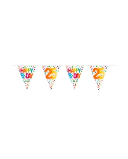 Banderin Happy Bday Puntos Nº 25 Plastico 10m