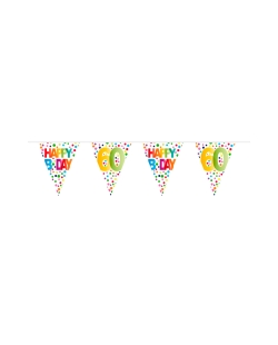 Banderin Happy Bday Puntos Nº 60 Plastico 10m