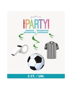 Deco Colgantes Espiral Futbol 3D 66cm