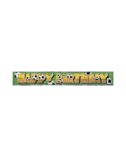 Guirnalda Foil H.Bday Futbol 3D 3,66m
