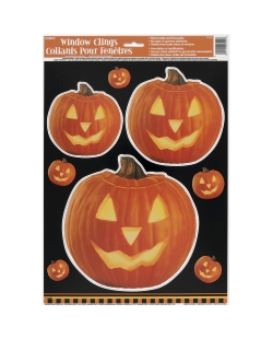 Deco Pegatina Ventana Calabaza Brillante