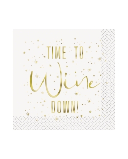 Servilletas 25X25cm Time To Wine Down Estamp.Metal
