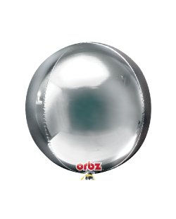 Globo Orbz Plateados - Metalizado 38-40cm