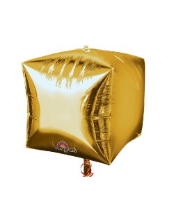 Globo Dorado Cubo - Aluminio 24'' - Sin empaquetar