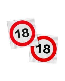 Servilletas 33X33 Señal Trafico Nº 18