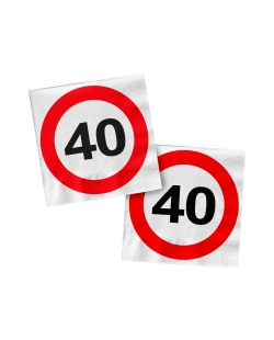 Servilletas 33X33 Señal Trafico Nº 40