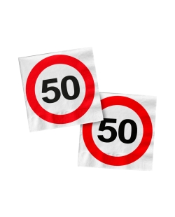 Servilletas 33X33 Señal Trafico Nº 50
