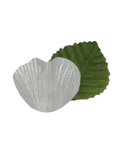 Petalo Metal Plata 5 X 4.6cm Tela ***OFERTA DTO NO ACUMULABLE