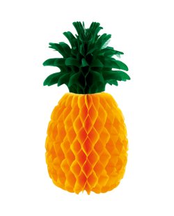 Centro de mesa de papel de panal de abeja con forma de piña-30cm 