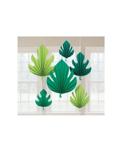 Decoracion Abanicos con forma de Hojas de Palmera de Papel - 40cm ***OFERTA DTO NO ACUMULABLE