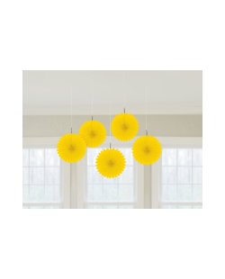 Decoracion Colgante Abanico DECOR. COLGANTE FLORES AMARILLO 